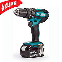 Дрель-шуруповерт Makita DHP482RF аккумуляторный ударный ручной для дома в кейсе skd