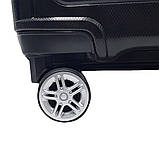 Валіза пластикова AIRTEX 241 середня 68 см чорна, фото 5