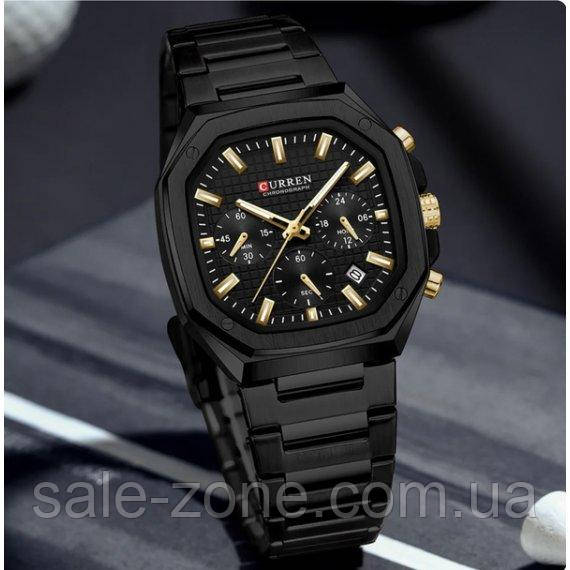 Мужские наручные классические часы Curren Mentor (Черные) - фото 6 - id-p2133735076