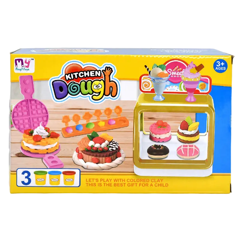 Набір тіста для ліплення 3 кольори Десерти з формами Kitchen Dough