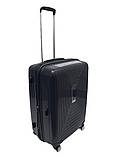 Валіза пластикова AIRTEX 241 середня 68 см чорна, фото 2