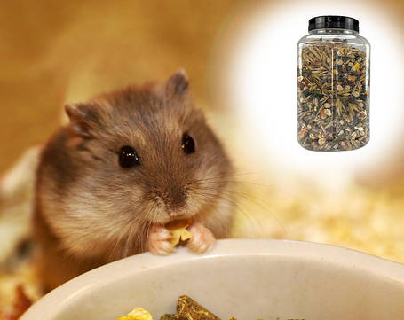 Корм Буся, Hamster, корм для хомяков, натуральный корм для ежедневного применения 550 гр, фото 3