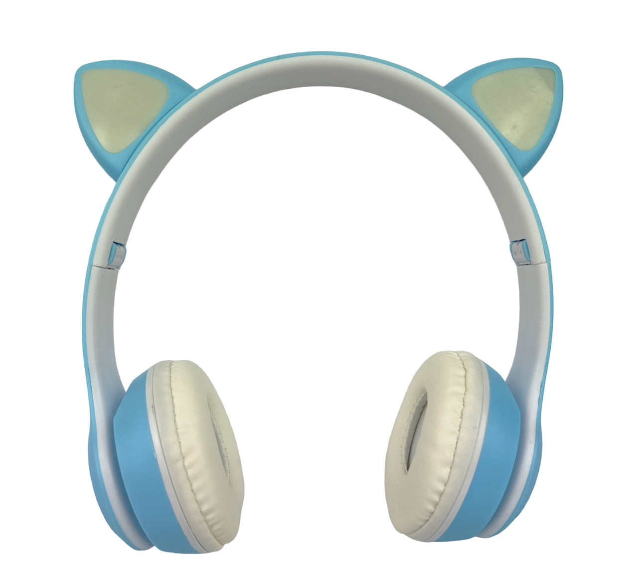 Дитячі бездротові навушники LED з котячими вушками Wireless headSet Cat ear VIV-23M Блакитні