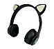 Дитячі бездротові навушники LED з котячими вушками Wireless headSet Cat ear VIV-23M Чорні, фото 6