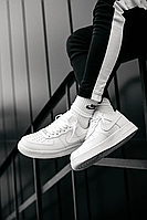 Мужские кроссовки Nike Air Force 1 Low, кожа, белый, Вьетнам Найк Еір Форс 1 Лов білі шкіряні