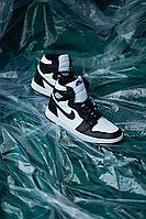 Мужские кроссовки Nike Air Jordan 1 Retro High, кожа, черно-белый, Вьетнам Найк Еір Джордан Ретро Хай