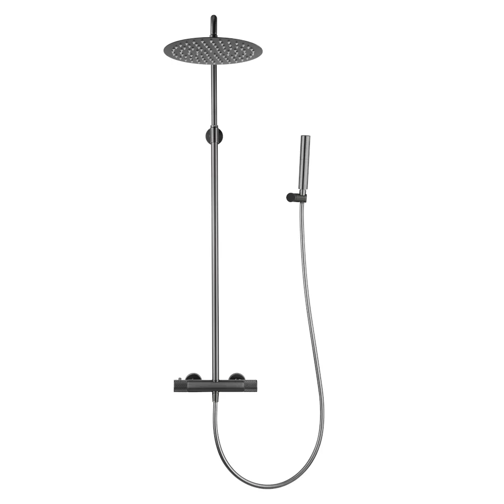 Душова система з термостатом Volle SISTEMA R 1585.090205 графіт, фото 1