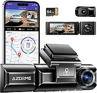 Видеорегистратор AZDOME M550 4K WiFi 3 Channel On Dash Cam, черный