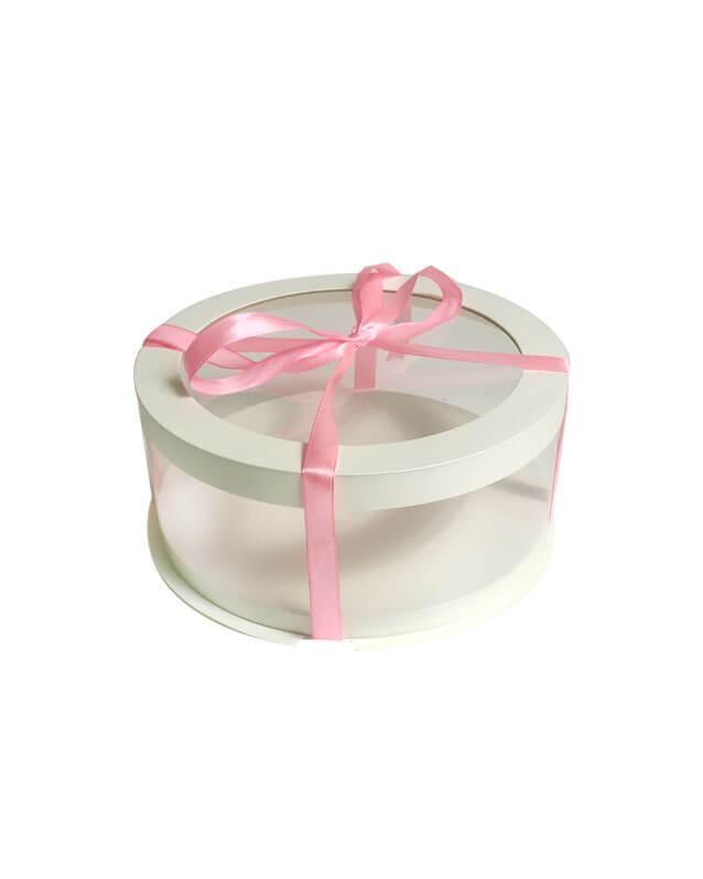 Коробка- тубус кругла акваріум прозора з вікном Розмір: 200 мм х 70 мм, фото 1