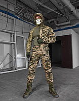 Тактический костюм 3в1 пиксель, Весенний костюм тройка штаны+китель+убакс, Штурмовой костюм пиксель, S