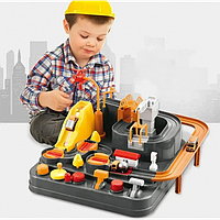 Парковка детская трек механический для машинок "Строительная площадка" (3 вида машинок) 688-6 PRO_475