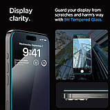 Захисне скло Spigen для iPhone 15 Pro - EZ FIT GLAS.tR (1 шт), Clear (AGL06898), фото 6