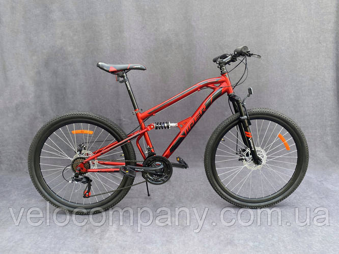 Подростковый горный велосипед Viper Jump 24" FR/D рама 15 красный (ID ...