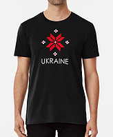 Чоловіча Патріотична футболка з принтом Ukraine Вишиванка Моя Україна