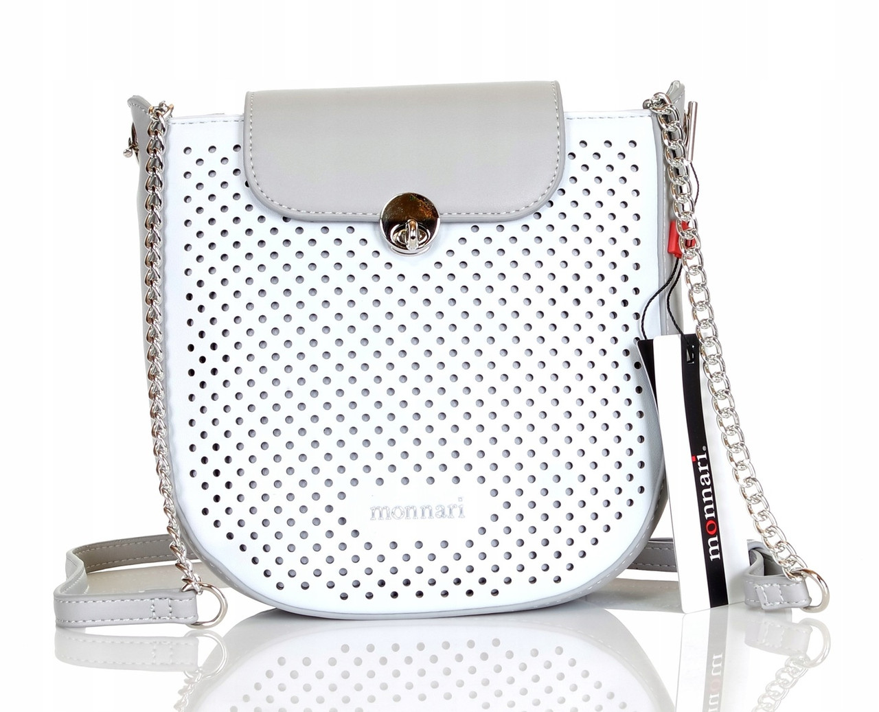 Сумка-месенджер Monnari з екошкіри сіра, фото 1