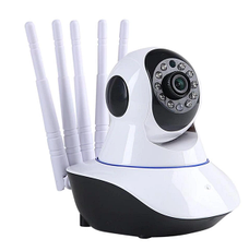 Бездротова поворотна камера WIFI IP360 Elite Lux EL-Q5 на 5 антен з датчиком руху та нічним баченням, біла, фото 3