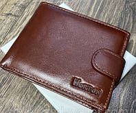 Вместительный мужской кошелек из натуральной кожи коричнего цвета Horton Collection