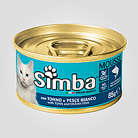 Влажный корм для котов Simba Cat Wet с тунцом и океаничной рыбой, 85 г, ж/б