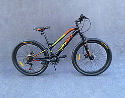 Гірський підлітковий велосипед Viper Blackwood 24" FR/D рама 12,5 чорно-помаранчевий