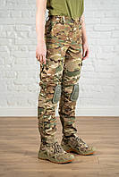 Штаны с наколенниками всу боевые мультикам рип-стоп женские тактические штурмовые Rip-stop брюки маскировочные