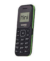 Мобільний телефон Sigma mobile X-style 14 Mini, Black/Green, 2 Mini-SIM + Nano-SIM, дисплей 1.44' кольоровий