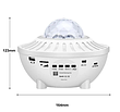 Лазерний проектор зоряного неба "Північне сяйво" + bluetooth колонка, білий, фото 6