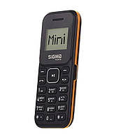 Мобільний телефон Sigma mobile X-style 14 Mini, Black/Orange, 2 Mini-SIM + Nano-SIM, дисплей 1.44' монохромний