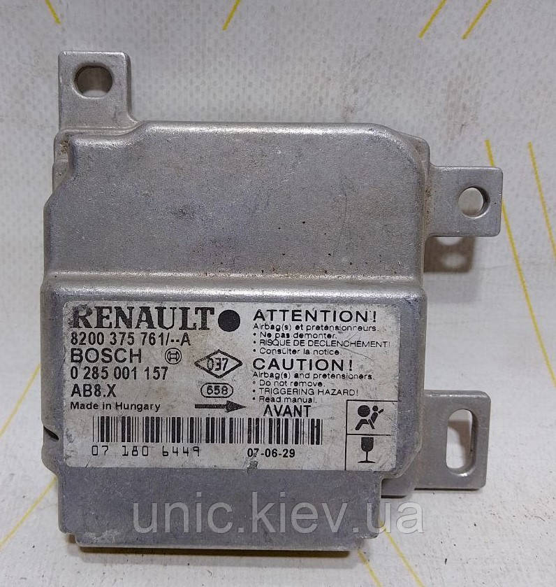 Блок керування AirBag Renault Clio 2 Symbol б/в 8200375761