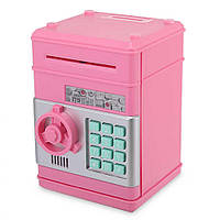 Детская копилка-сейф с кодом MK 4524 с купюроприемником (Розовый)
