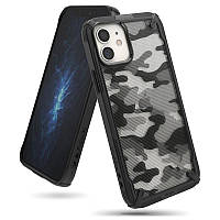 Бампер для Apple iPhone 12 mini, Ringke Fusion X, Camo Black (RCA4821)