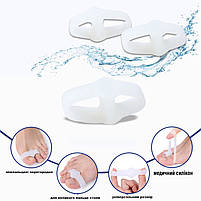 Міжпальцеві силіконові перегородки для великого і другого пальця на нозі. Коректор великого пальця 1 пара (2шт), фото 3