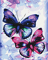 Картина по номерам Brushme 50*60 Блестящие бабочки