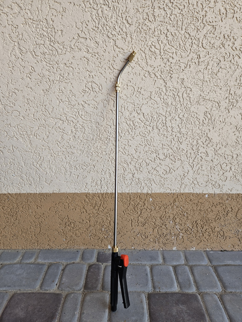 Вудка штанга посилена для обприскувачів нержавіюча сталь латунь 1.3м ( кран ручка )