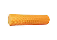 Массажный ролик для йоги пилатеса фитнеса Amber оранжевый 60x15 см
