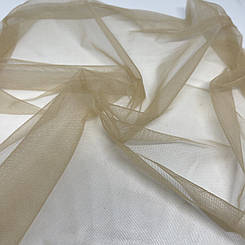 Сітка бежева обсмажений мигдаль ( 775)  illusion тонка еластична 160 см.