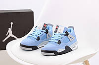 Жіночі кросівки Air Jordan 4 Retro, шкіра, синій, В'єтнам