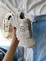 Женские кроссовки New Balance 530, белый, бежевый, черный, Вьетнам Нью Беленс 530 білі з бежевим