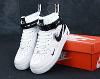 Кроссовки Nike Air Force White Black | Мужские кроссовки | Обувь демисезонная найк аир форс 42