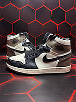 Nike Air Jordan 1 Darck Mocha (кожа) (Топ якість) Чоловічі Кросівки, Мужская обувь 41(26,0)