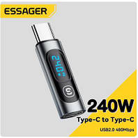 Essager 240W USB C Adapter Type C to USB C 3.0 2.0 OTG Connector Digital Display Data