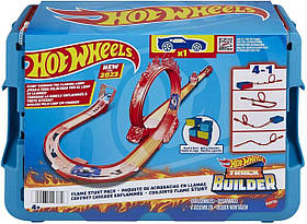 Трек Hot Wheels Хот вилс Вогняні трюки Track Builder Flame Stunt Pack HMC04 оригінал