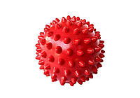 Массажный мячик с шипами Amber красный 7 см
