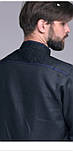 Вишиванка чоловіча Синевір чорний льон  46 розмір, фото 2