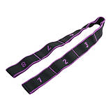 Стрічковий еспандер для розтяжки з петлями 92х4 см E5425, фото 3