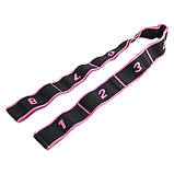 Стрічковий еспандер для розтяжки з петлями 92х4 см E5425, фото 4