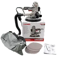 Шліфувальна машина для сухого шліфування стін, гіпсокартону CROWN CT13609, фото 4