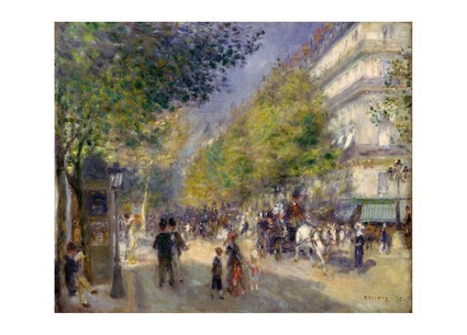 Открытка Pierre-Auguste Renoir - The Grands Boulevards, 1875