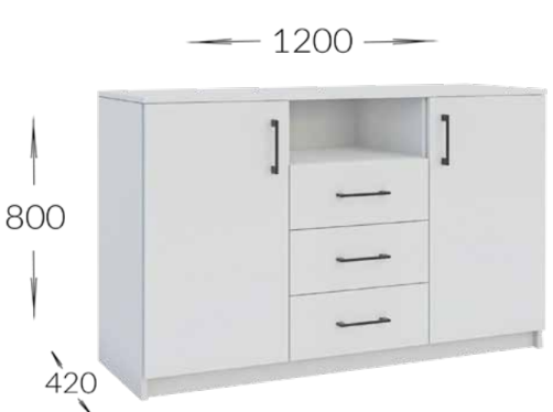 Комод К 120/80/3Ш+2Д Garant Гарант купити в Україні