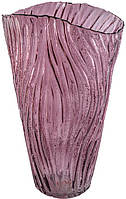 Интерьерная ваза стеклянная Nireo 30см фиолетовая DP218277 BonaDi