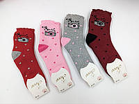 Детские носки NECO  зимние махровые для девочек ФОТО 12 пар/уп микс цветов 11 лет